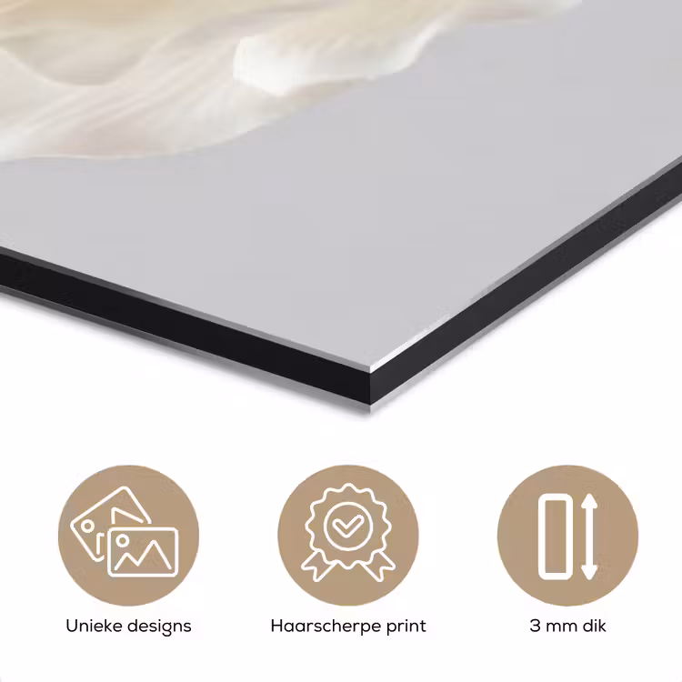 Bloem - Minimalistisch -Wit aluminium wit klein -closeup_NL