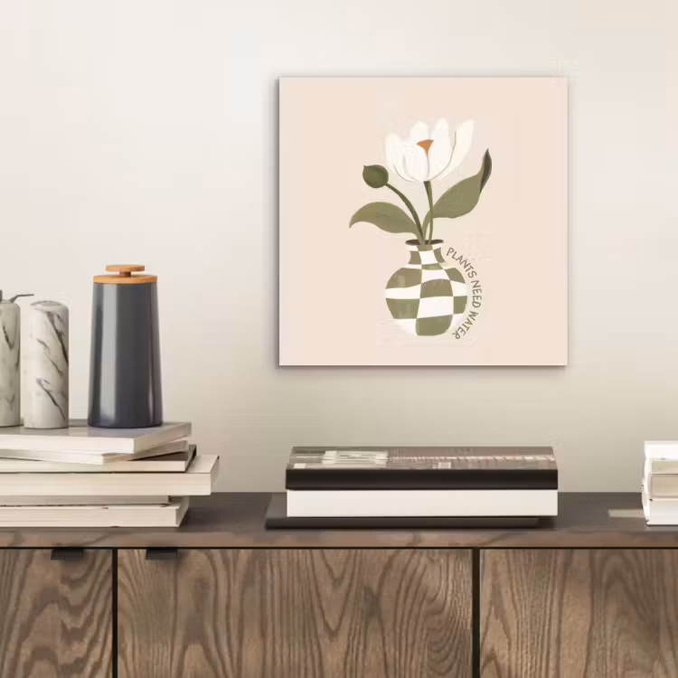 Bloem - Wit - Vaas - Quote aluminium wit klein -sfeer1