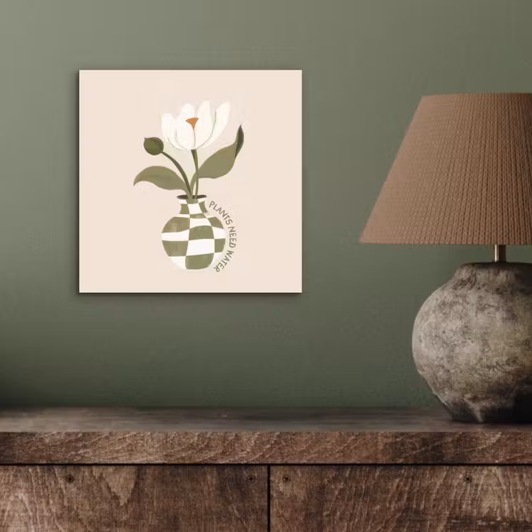 Bloem - Wit - Vaas - Quote aluminium wit klein -sfeer2