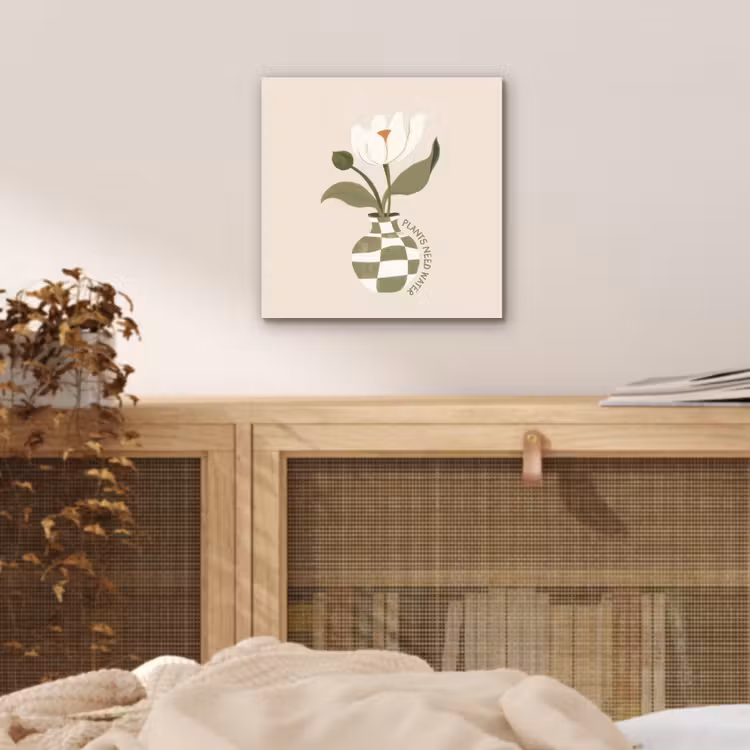 Bloem - Wit - Vaas - Quote aluminium wit klein -sfeer3