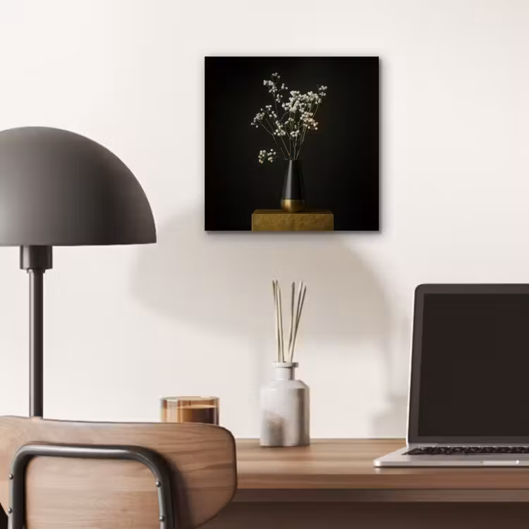 Bloembollen - Wit - Vaas - Minimalistisch aluminium wit klein -sfeer5
