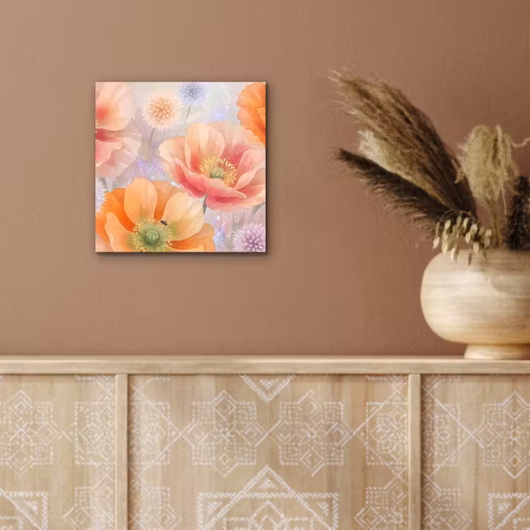 Bloemen - Aquarel - Natuur - Modern - Kleurrijk aluminium wit klein -sfeer4