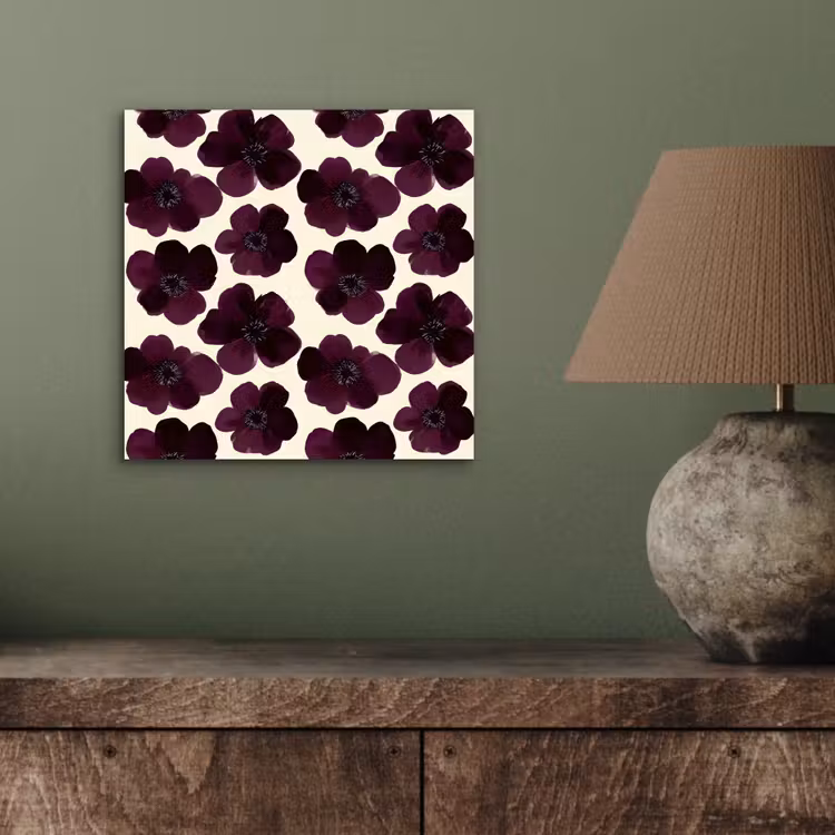 Bloemen - Aquarel - Paars aluminium wit klein 46 -sfeer2