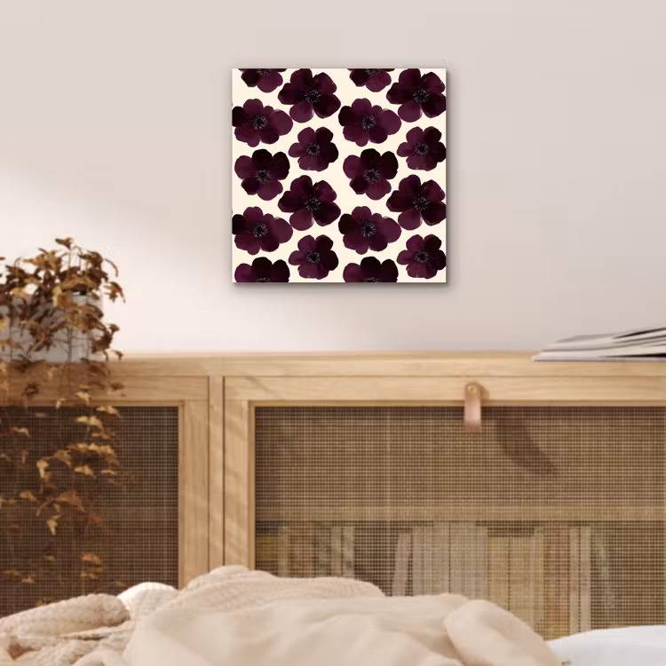 Bloemen - Aquarel - Paars aluminium wit klein 46 -sfeer3