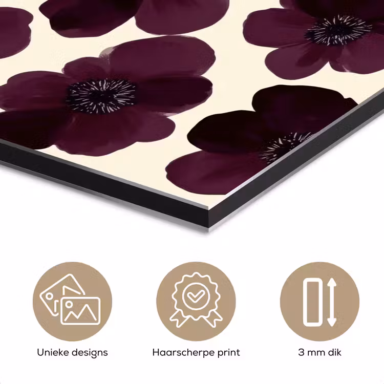 Bloemen - Aquarel - Paars aluminium wit klein 46 -closeup_NL