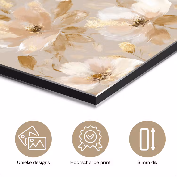 Bloemen - artistiek - Goud aluminium wit klein 46 -closeup_NL