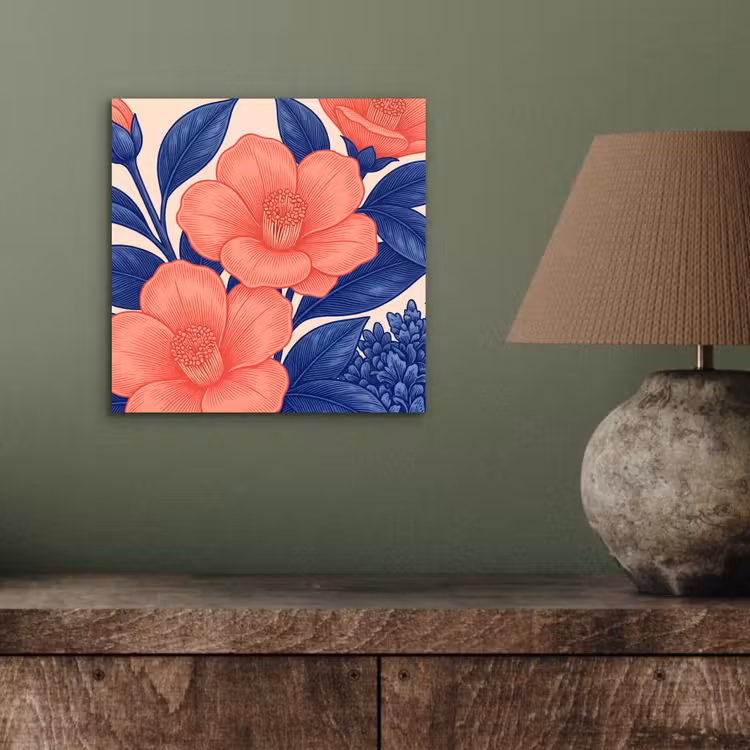 Aluminium schilderij - Bloemen - Bladeren - Botanisch - Bloemen - Bladeren - Botanisch aluminium wit klein