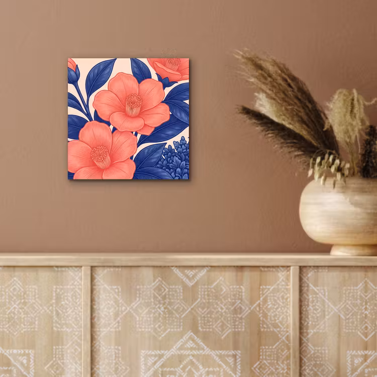 Aluminium schilderij - Bloemen - Bladeren - Botanisch - Bloemen - Bladeren - Botanisch aluminium wit klein
