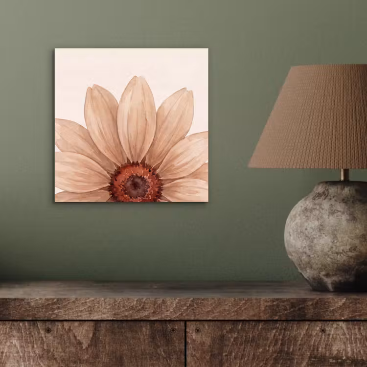 Bloemen - Bloemblad - Natuur - Aquarel - Beige aluminium wit klein -sfeer2