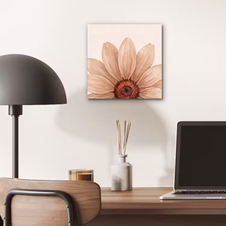 Bloemen - Bloemblad - Natuur - Aquarel - Beige aluminium wit klein -sfeer5