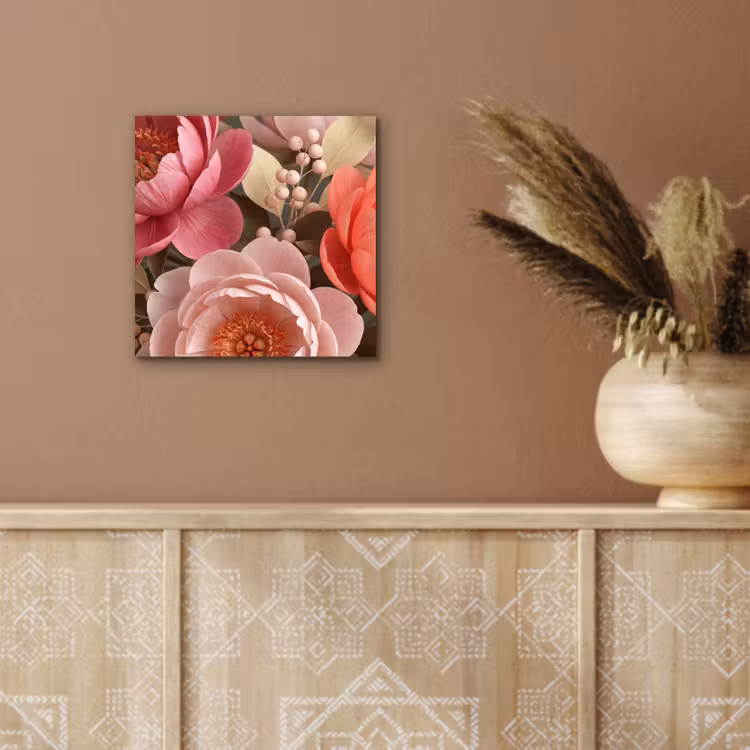 Bloemen - Bloesem - Zacht - Koraal - Decoratie aluminium wit klein -sfeer4