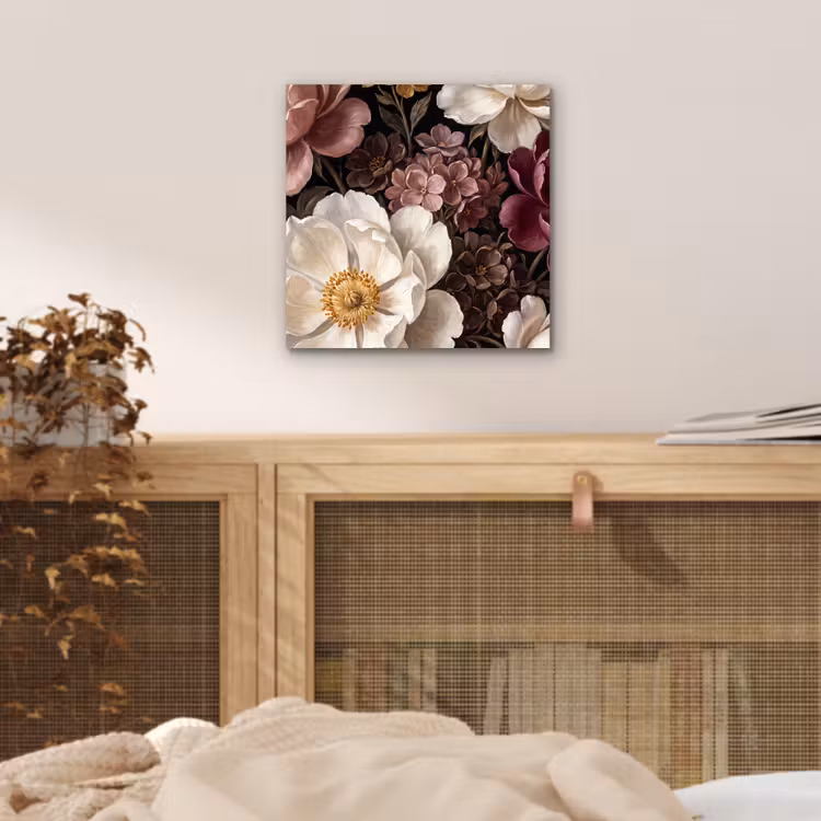 Bloemen - Boeket - Klassiek - Donker - Rood aluminium wit klein -sfeer3