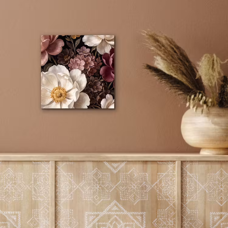 Bloemen - Boeket - Klassiek - Donker - Rood aluminium wit klein -sfeer4