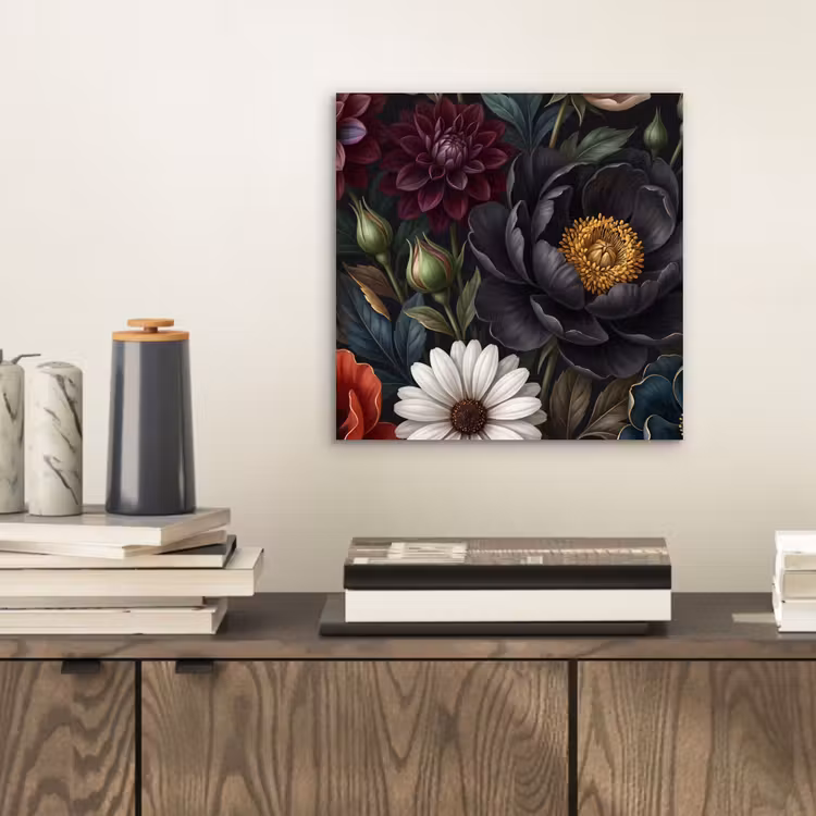 Bloemen - Boeket - Natuur - Klassiek - Weelderig aluminium wit klein -sfeer1