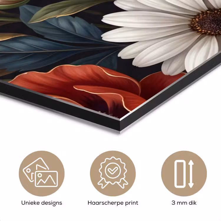 Bloemen - Boeket - Natuur - Klassiek - Weelderig aluminium wit klein -closeup_NL