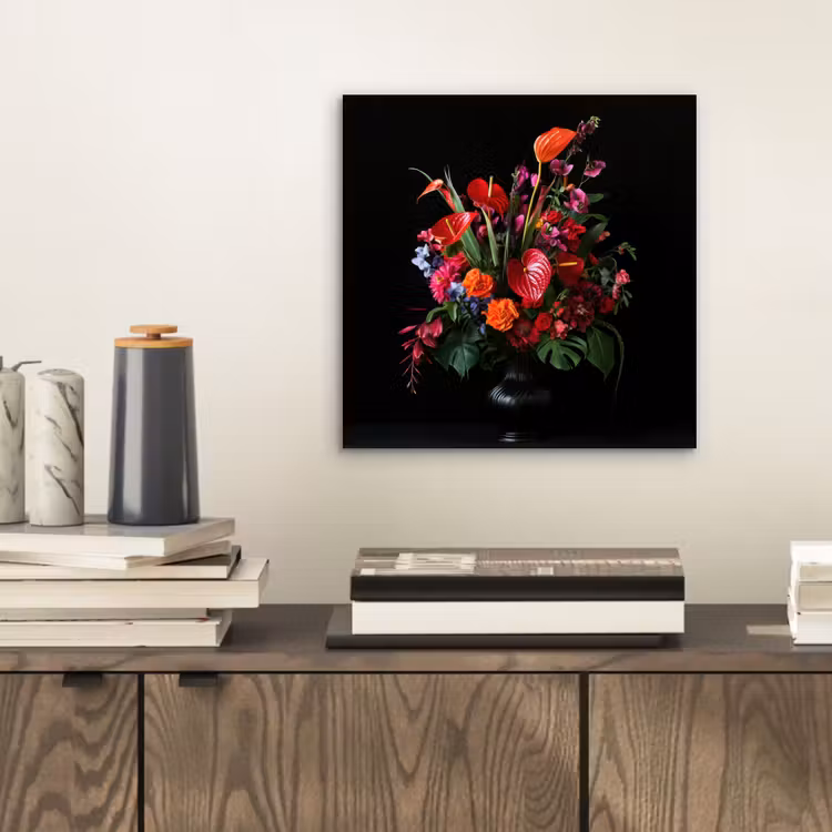 Bloemen - Boeket - Sierlijk aluminium wit klein -sfeer1
