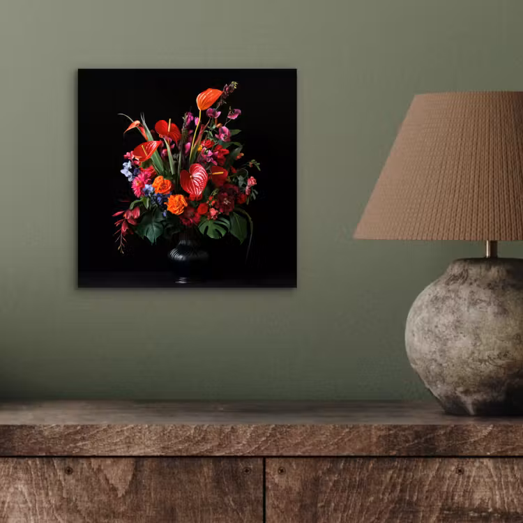 Bloemen - Boeket - Sierlijk aluminium wit klein -sfeer2