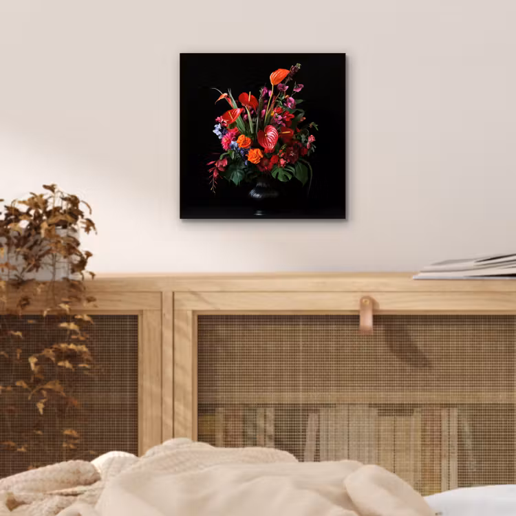 Bloemen - Boeket - Sierlijk aluminium wit klein -sfeer3
