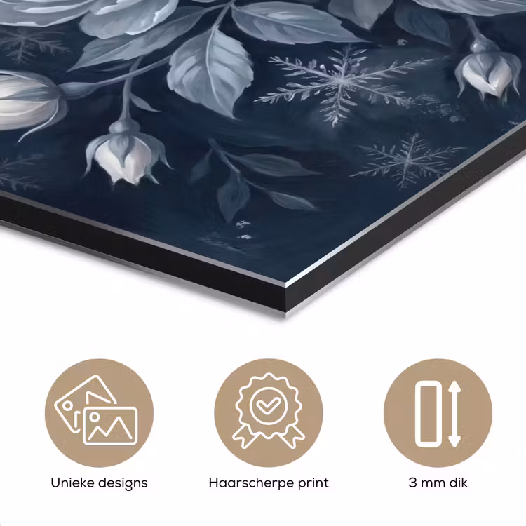 Bloemen - Boeket - Winter - Abstract - Blauw aluminium wit klein -closeup_NL