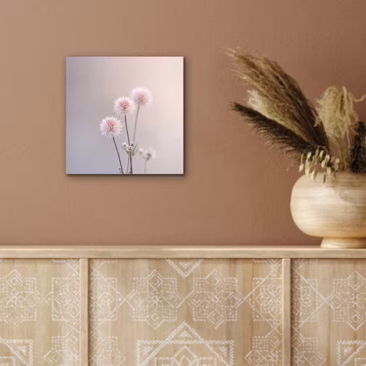 Bloemen - Bollen - Roze aluminium wit klein -sfeer4