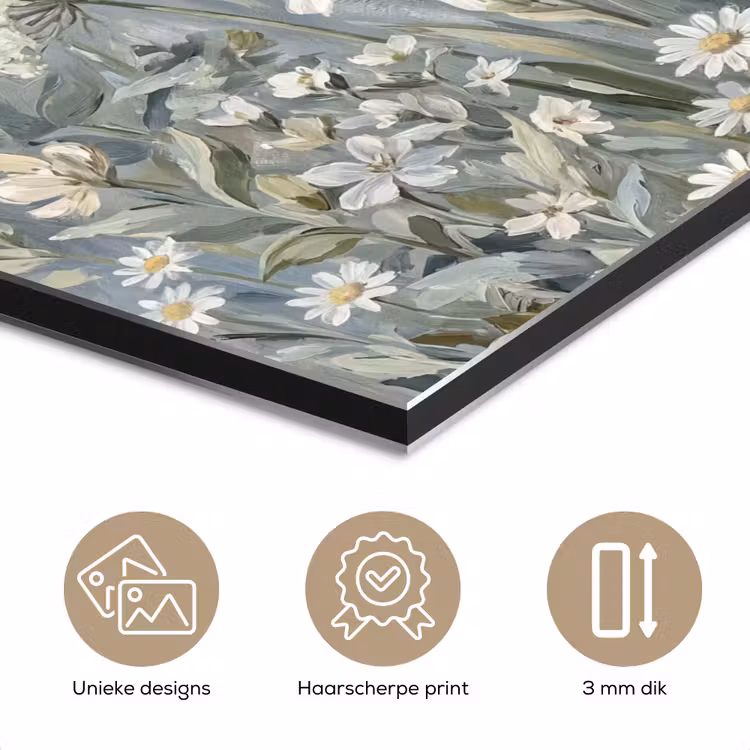 Bloemen - Botanisch - Blauw aluminium wit klein -closeup_NL