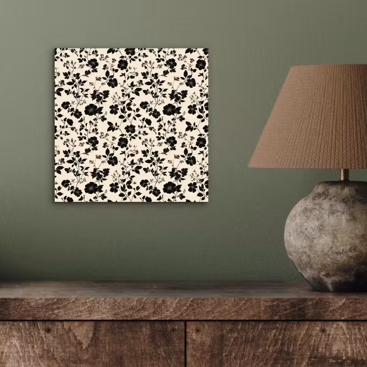 Bloemen - Dessin - Zwart aluminium wit klein 46 -sfeer2