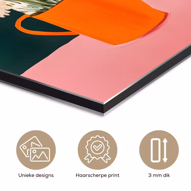 Bloemen - Koffie - Raam aluminium wit klein -closeup_NL