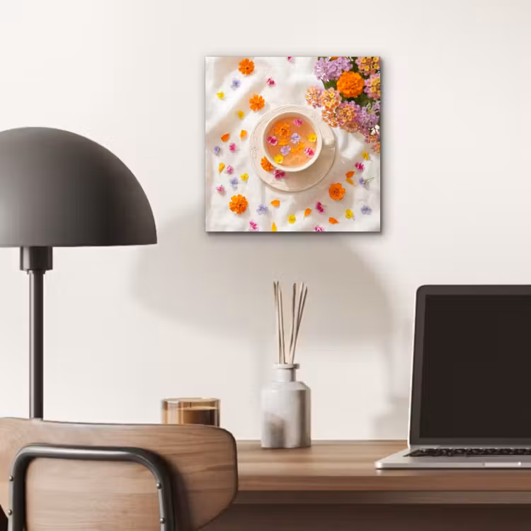 Bloemen - Kop - Natuur - Kleurrijk - Zomer aluminium wit klein -sfeer5