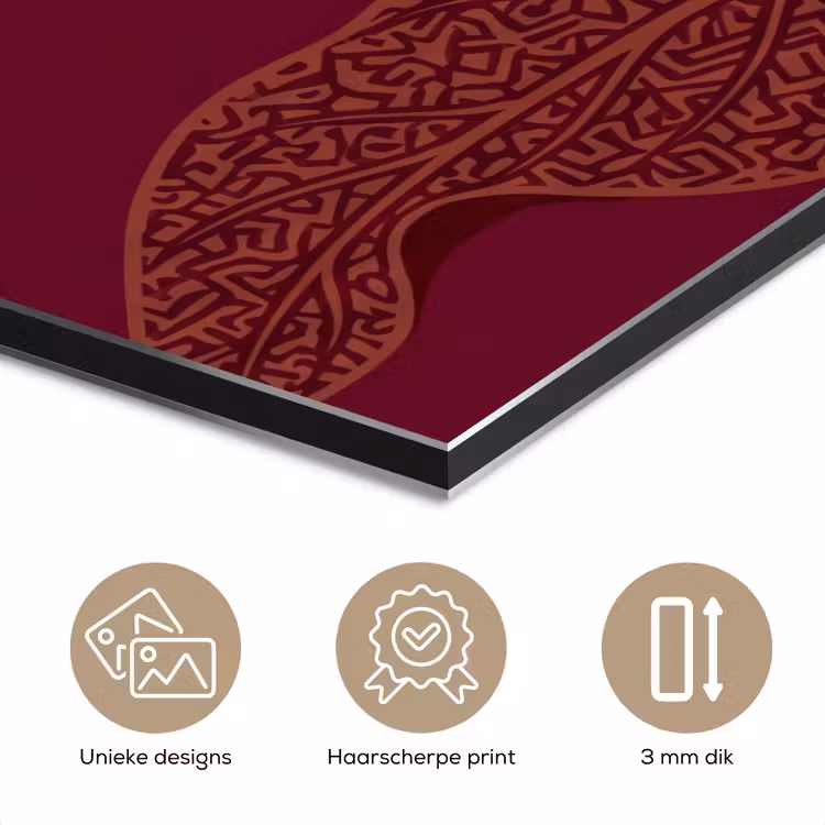 Aluminium schilderij - Bloemen - Modern - Paars - Bloemen - Modern - Paars aluminium wit klein