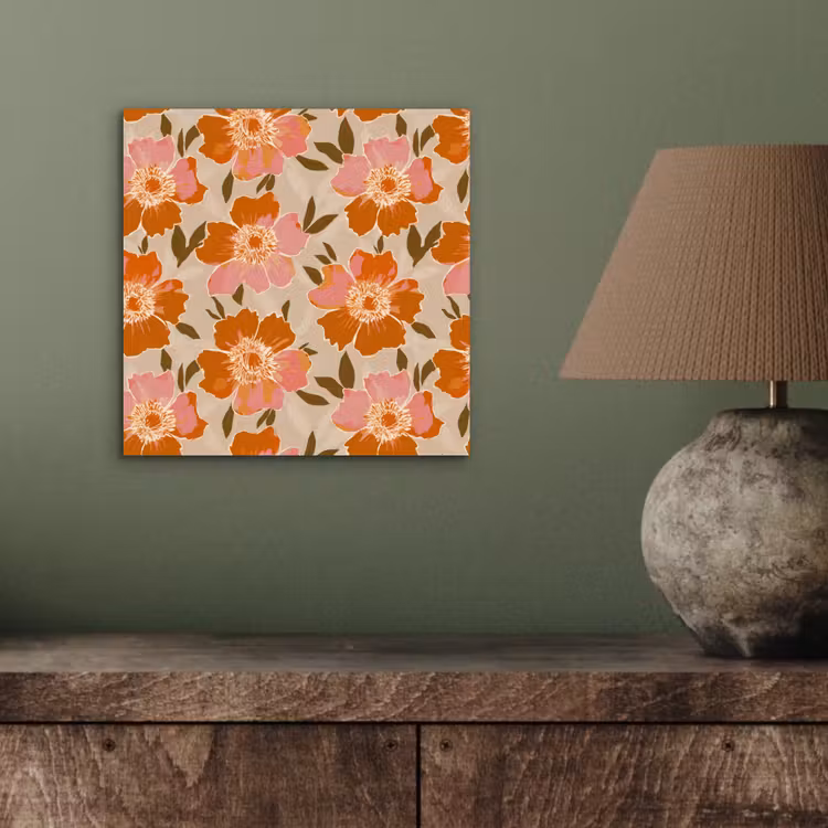 Bloemen - Motief - Retro aluminium wit klein 46 -sfeer2