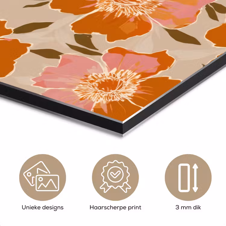 Bloemen - Motief - Retro aluminium wit klein 46 -closeup_NL