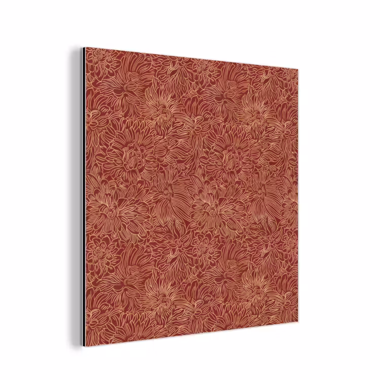 Bloemen - Motief - Rood aluminium wit klein 46 -3d