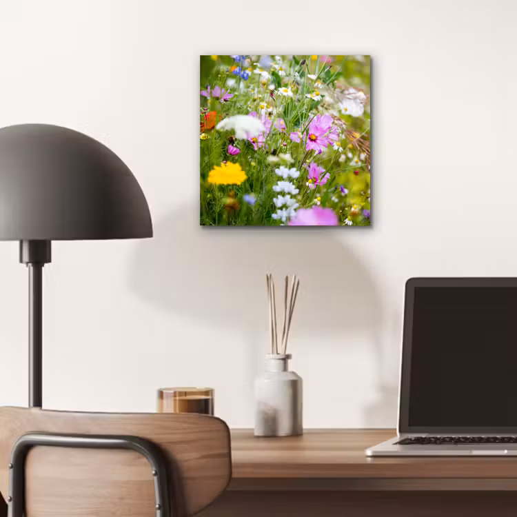 Bloemen - Natuur - Groen - Gras - Paars - Wit aluminium wit klein -sfeer5