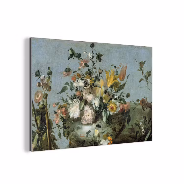 Bloemen - Oude Meesters - Olieverf aluminium wit klein -3d