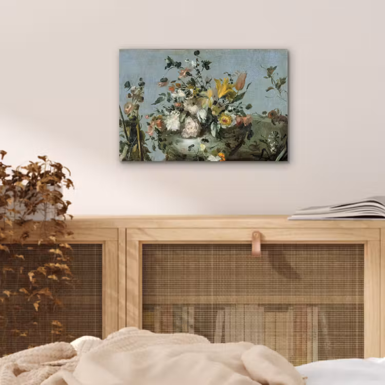 Bloemen - Oude Meesters - Olieverf aluminium wit klein -sfeer3