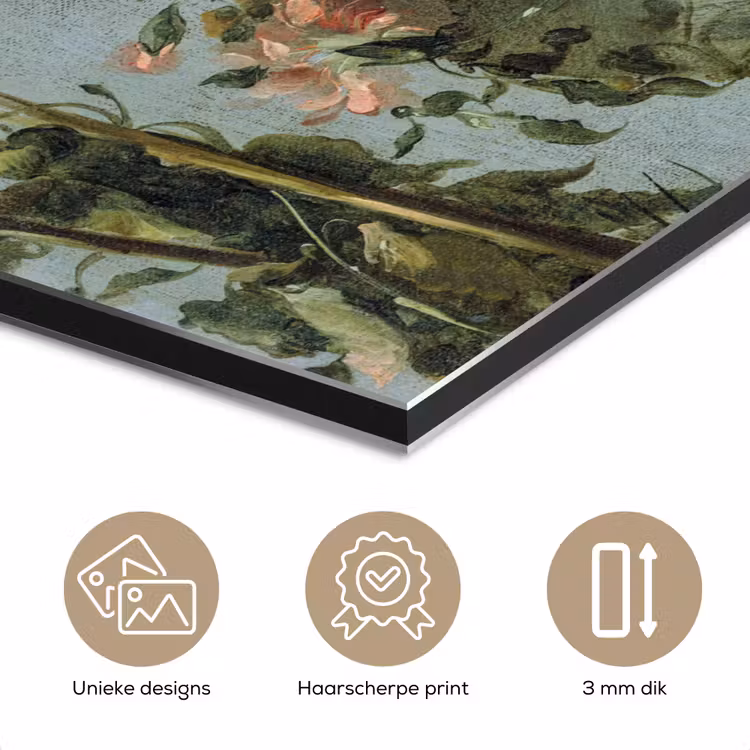 Bloemen - Oude Meesters - Olieverf aluminium wit klein -closeup_NL