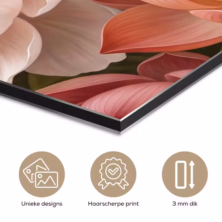 Bloemen - Parels - Elegant - Roze - Wit aluminium wit klein -closeup_NL