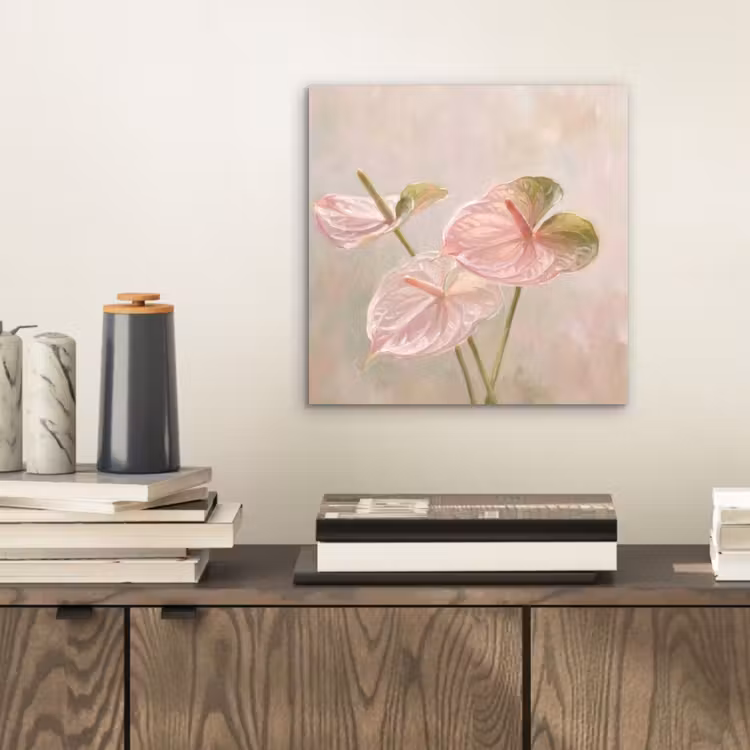 Bloemen - Pastel - Abstract - Natuur - Groen aluminium wit klein -sfeer1