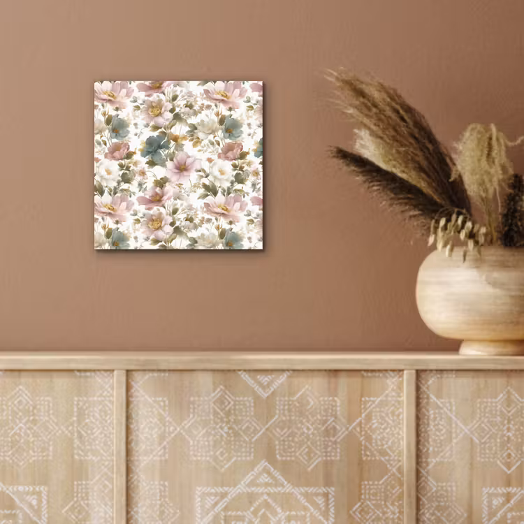 Bloemen - Patroon - Pastel aluminium wit klein 46 -sfeer4