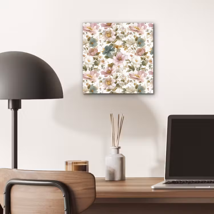 Bloemen - Patroon - Pastel aluminium wit klein 46 -sfeer5