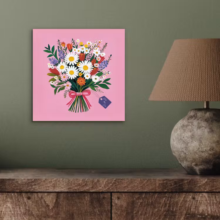 Bloemen - Quote - Kaartje - Kleurrijk aluminium wit klein -sfeer2