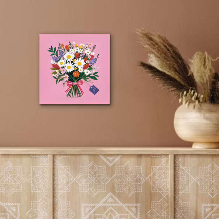 Bloemen - Quote - Kaartje - Kleurrijk aluminium wit klein -sfeer4