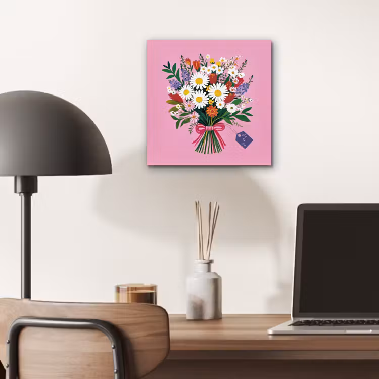 Bloemen - Quote - Kaartje - Kleurrijk aluminium wit klein -sfeer5