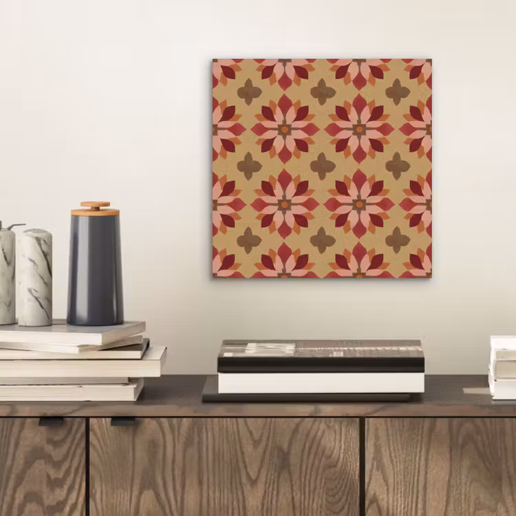 Bloemen - Retro - Groen aluminium wit klein 46 -sfeer1