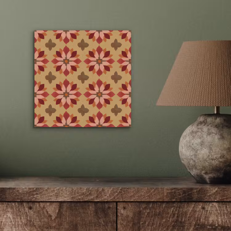 Bloemen - Retro - Groen aluminium wit klein 46 -sfeer2