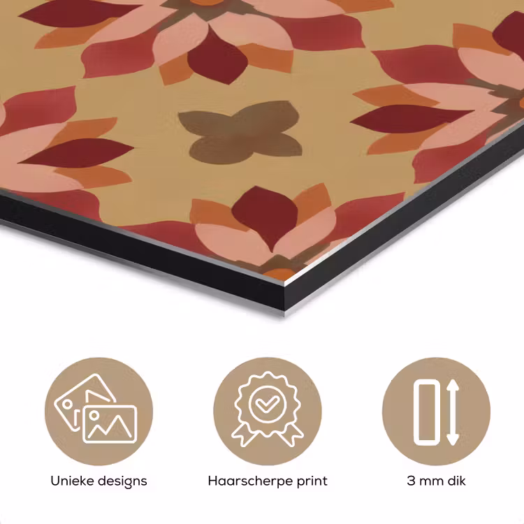 Bloemen - Retro - Groen aluminium wit klein 46 -closeup_NL