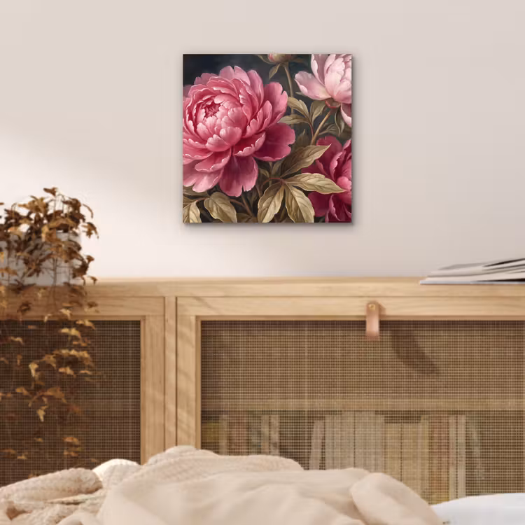 Bloemen - Roze - Klassiek - Natuur aluminium wit klein -sfeer3