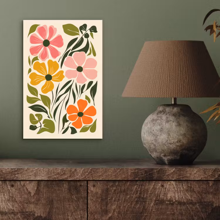 Bloemen - Speels - Kleurrijk aluminium wit klein -sfeer2