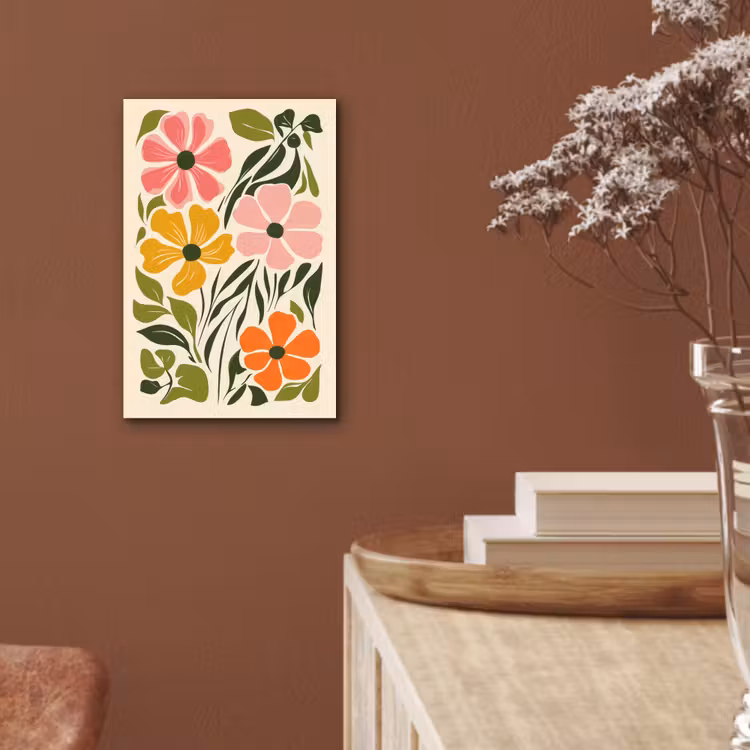 Bloemen - Speels - Kleurrijk aluminium wit klein -sfeer4