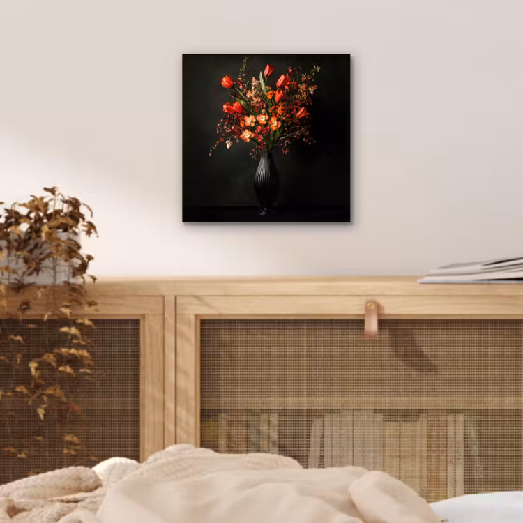 Bloemen - Takken - Boeket aluminium wit klein -sfeer3